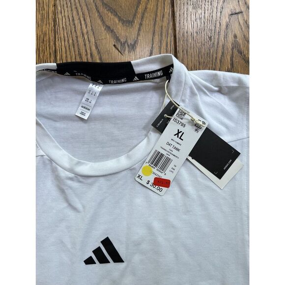NWT Adidas Designed for Training Workout Tank Top White Mens Size XL Extra Large - Picture 3 of 7